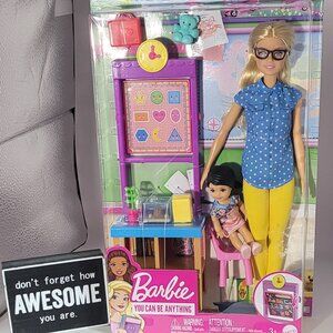 Barbie "You Can Be Anything" Teacher Playset - Doll with Classroom Accessories,